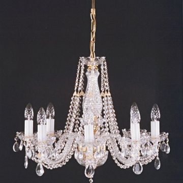 Medium chandelier with crystal chains