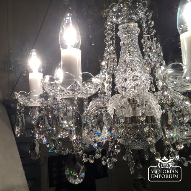Medium Chandelier With Crystal Chains 2  Farah 8