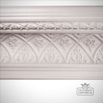 Plaster Ceiling Cornice Crown Mouldings Restoration Frieze Enriched Type 3 Profile 1