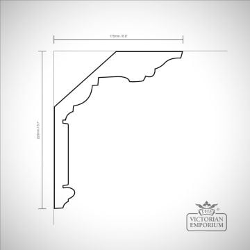 Plaster Ceiling Cornice Profile Drawing Dimensions Enriched Type 3 2d