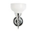 Frosted Glass Cup Ornate Chrome Base Bathroom Ip44 Wall Light Sconce Elbl21