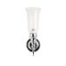 Clear Glass Vase Ornate Round Chrome Base Bathroom Ip44 Wall Light Sconce Elbl24