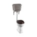 Low level wc standard close coupled pan with chrome aluminium cistern and low level flush pipe kit t71 t31 p2