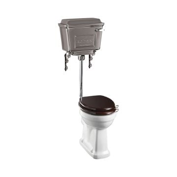 Chrome retro metal cistern Low Level WC Suite