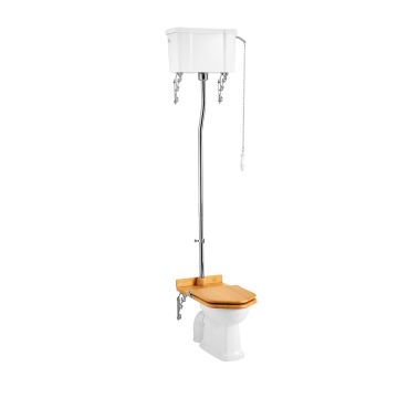 High Level Wc High Level Pan With High Level White Ceramic Cistern And High Level Flush Pipe Kit C28s T30 Chr P2