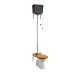 High Level Wc High Level Pan With High Level Black Aluminium Cistern And High Level Flush Pipe Kit T60