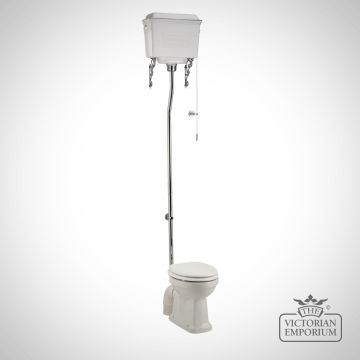 High Level Wc High Level Pan With High Level White Aluminium Cistern And High Level Flush Pipe Kit P2t59