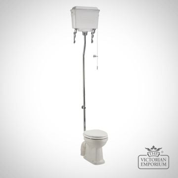 High Level Wc High Level Pan With High Level White Aluminium Cistern And High Level Flush Pipe Kit P2t59