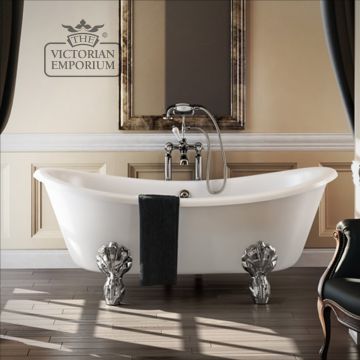 Freestanding Rolltop Bath With Luxury Legs T10f L1chr Insitu
