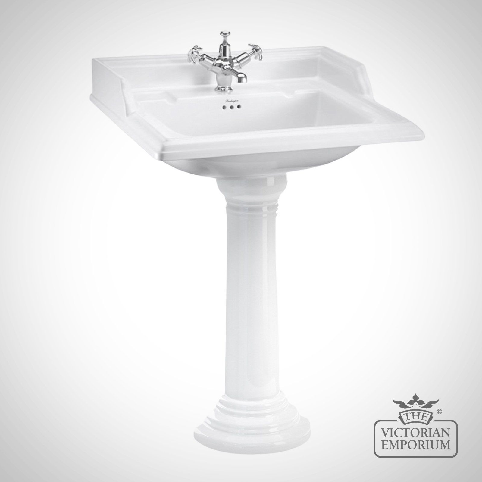 Classic Victorian Square Basin and Pedestal in a choice of sizes