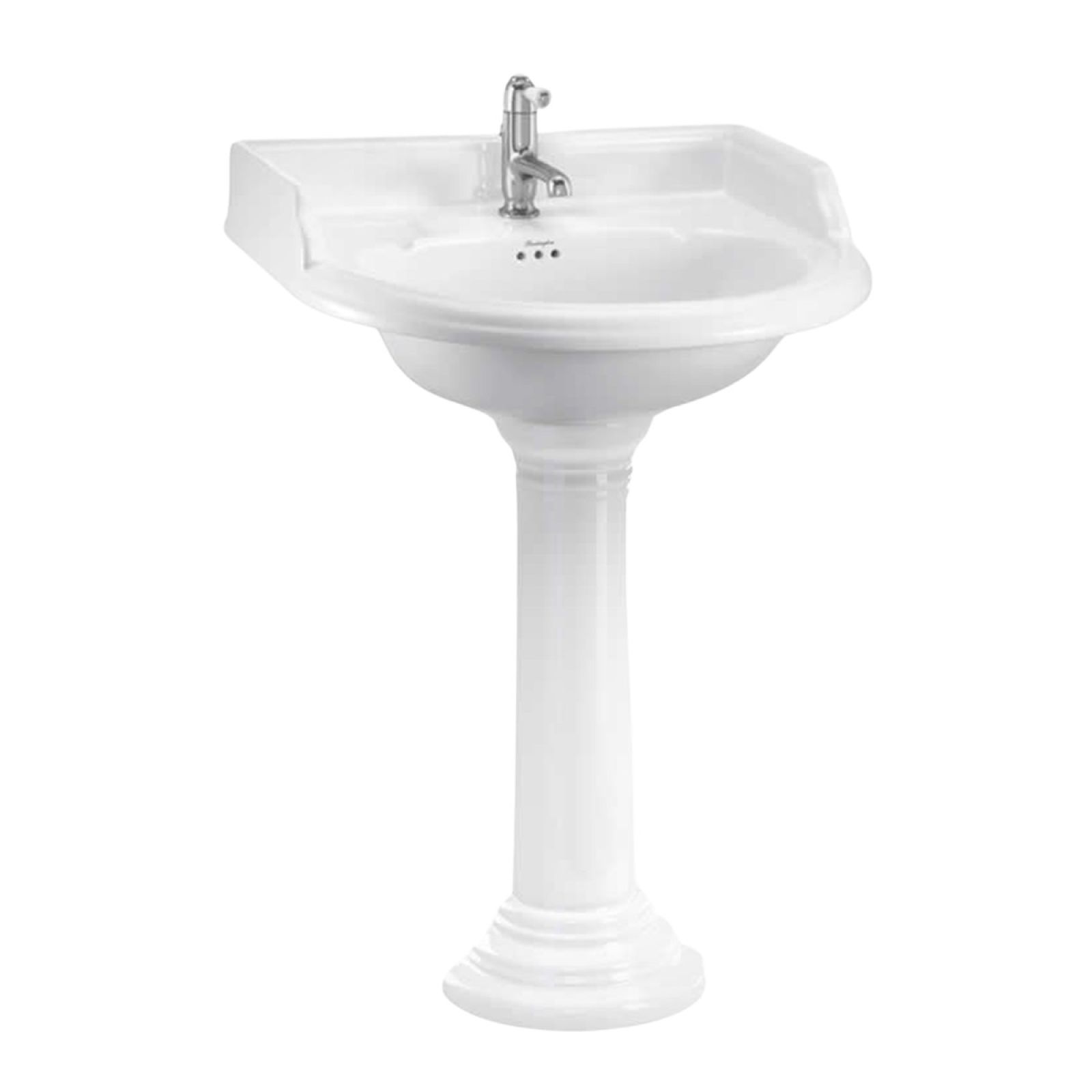 Classic Victorian Round Basin and Pedestal