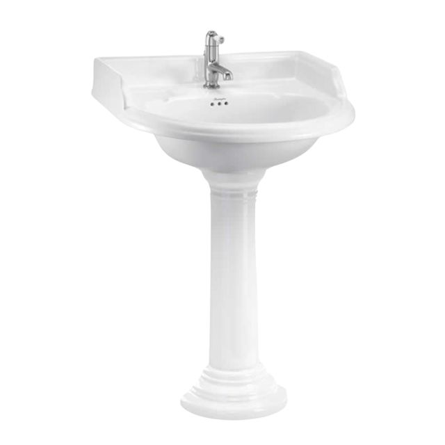 Classic Victorian Round Basin and Pedestal