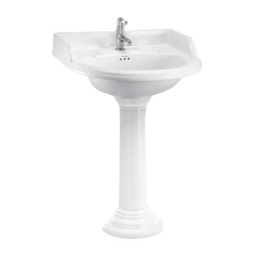 Classic Victorian Round Basin and Pedestal