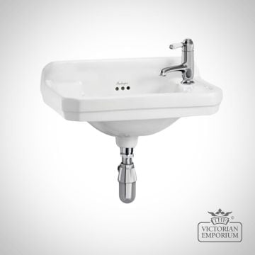 Cloakroom Basin Edwardian 51cm Right With 1 Tap Hole B8r
