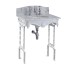 Wash Stand Georgian Cast Aluminium Marble Top Basin With With White Back Splash 1 11