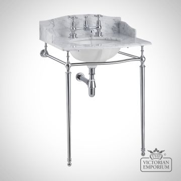 Wash Stand Georgian Chrome Marble Top Basin With With Chrome Wash Stand With Back Side Splasht49a Sarah