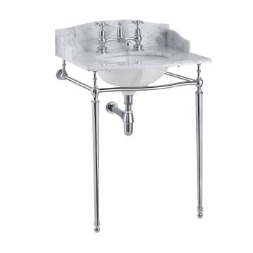 Wash Stand Georgian Chrome Marble Top Basin With With Chrome Wash Stand With Back Side Splasht49a Sarah