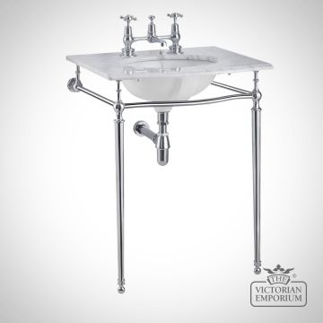 Wash Stand Georgian Chrome Marble Top Basin With With Chrome Wash Stand With No Splash T49a Sophia