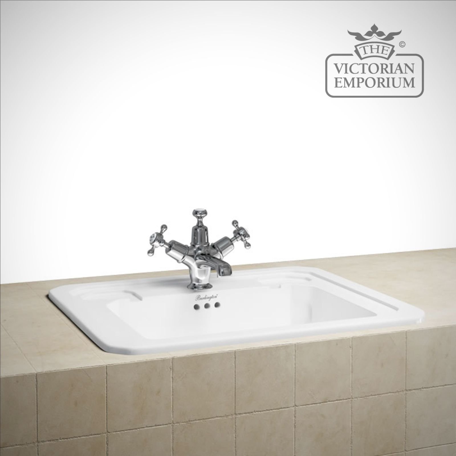 Fully recessed traditional basin