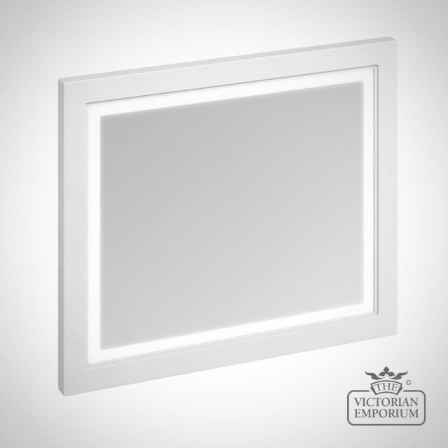 Framed 90cm Mirror With Led Illumination White M9mw