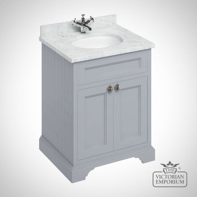 Freestanding Vanity Unit With Doors Grey Ff8g Bc66