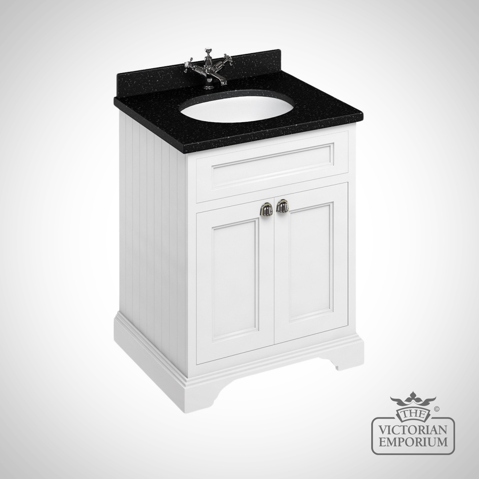 Freestanding 65cm wide Vanity Unit with worktop and inset basin
