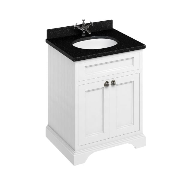 Freestanding 65cm wide Vanity Unit with worktop and inset basin