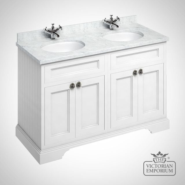 Freestanding Vanity Unit With Doors White Fc9w Marble