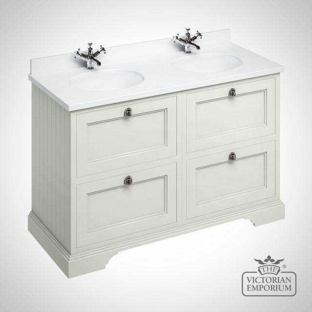 Freestanding Vanity Unit With Drawers Sand Fc10s White 1