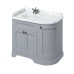 Curved Vanity Unit Grey Corner With Drawers Doors And Worktop Fc2g Bc98l