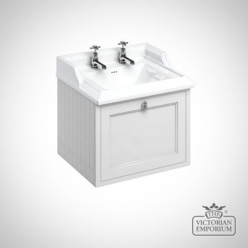 Wall hung 65cm Vanity Unit single drawer unit with Classic basin