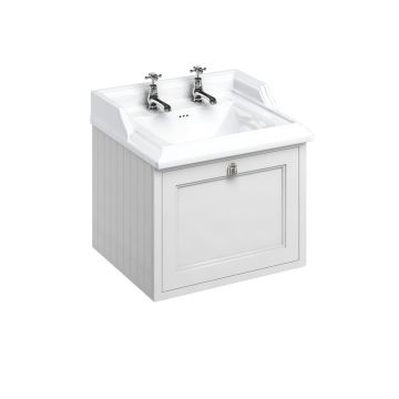 Wall hung 65cm Vanity Unit single drawer unit with invisible overflow sink