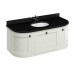 Wall Hung 134cm Curved Vanity Unit Sand And Granite Worktop Basin Fw4s Black