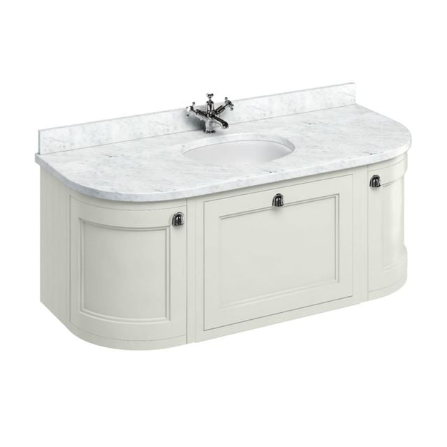 Wall Hung 134cm Curved Vanity Unit Sand And Granite Worktop Basin Fw4s Marble