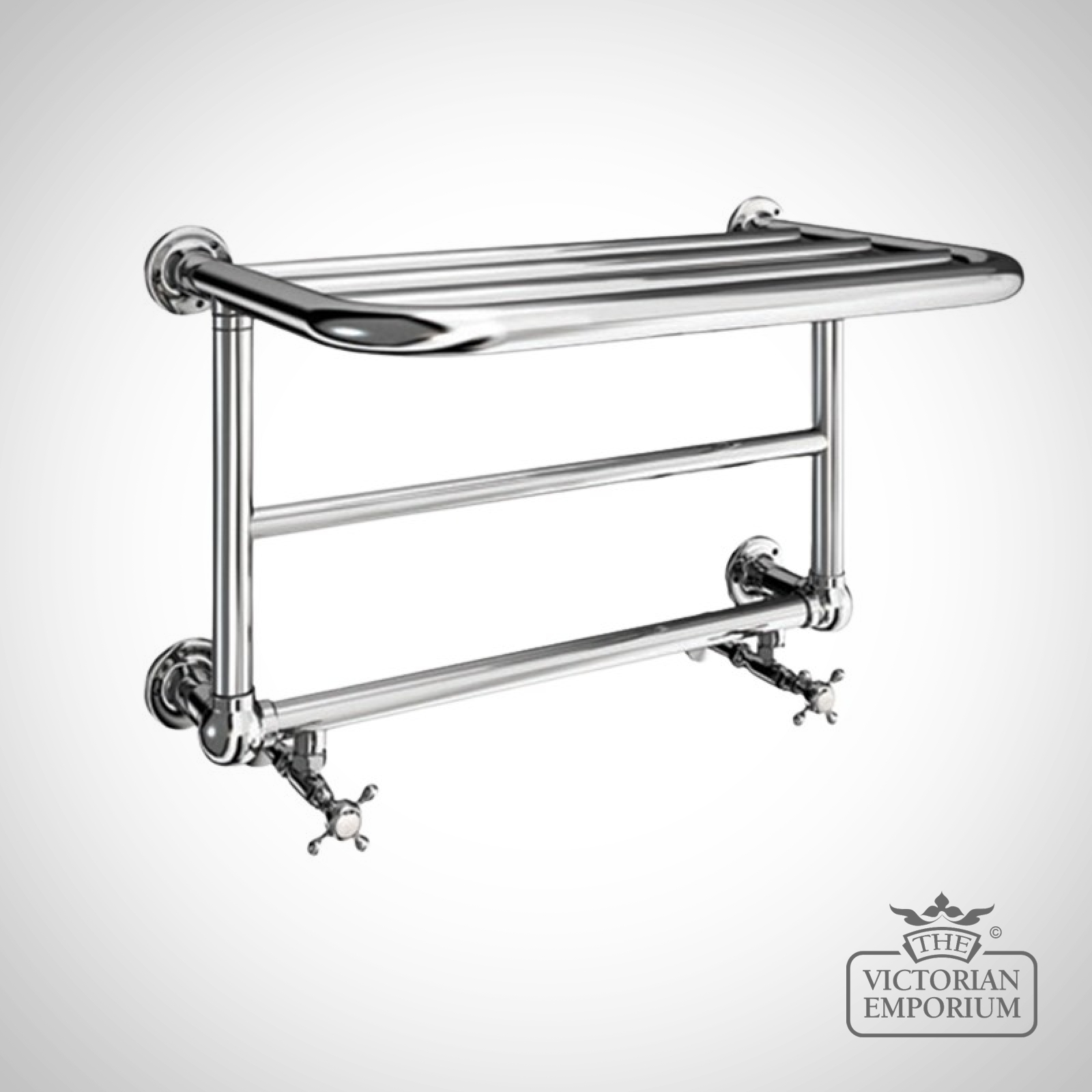 Aldwych Heated Towel Shelf 640x404mm In A Chrome Finish