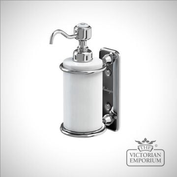 Victorian Soap Dispenser Bathroom Wall Mounted Porcelain And Chrome A19