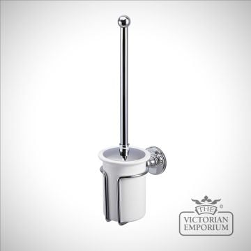 Victorian Toilet Brush Bathroom Wall Mounted Porcelain And Chrome A8chr