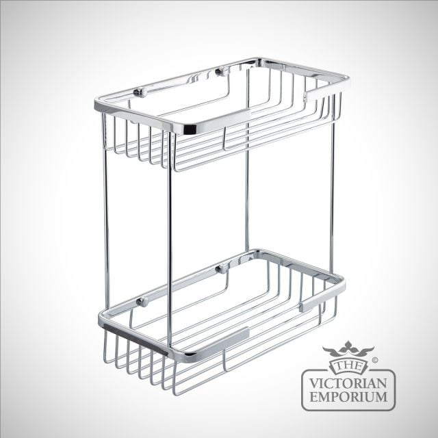 Large double tier soap caddy for bathrooms