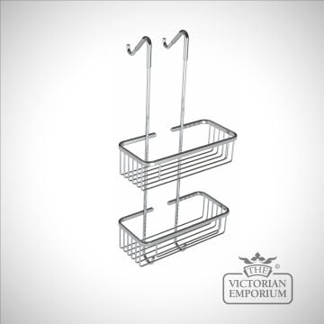 Tall double tier shower tidy