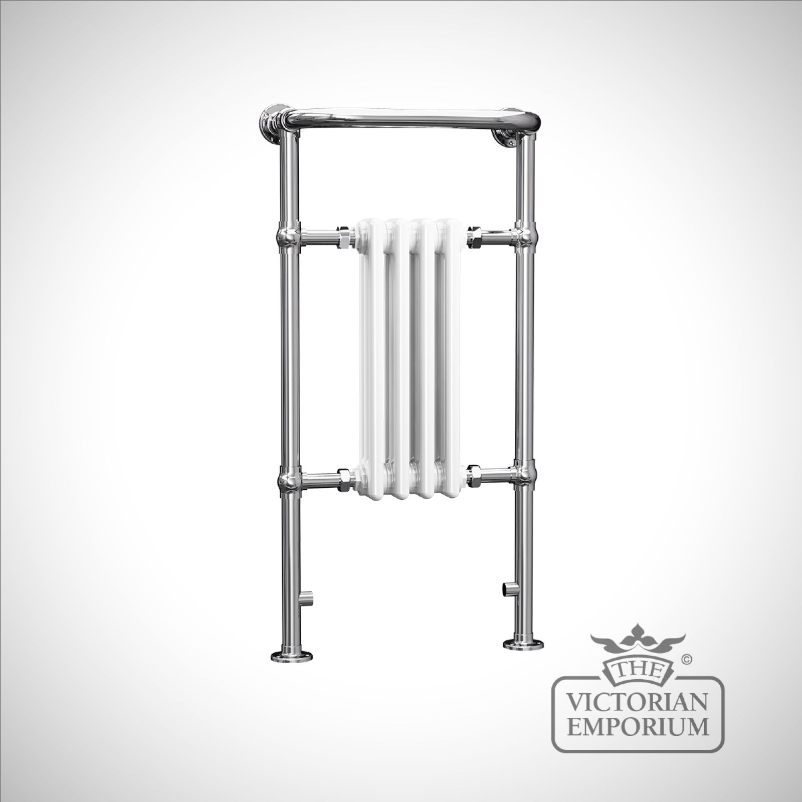 Cass classic small heated towel rail 965x495mm in a chrome finish