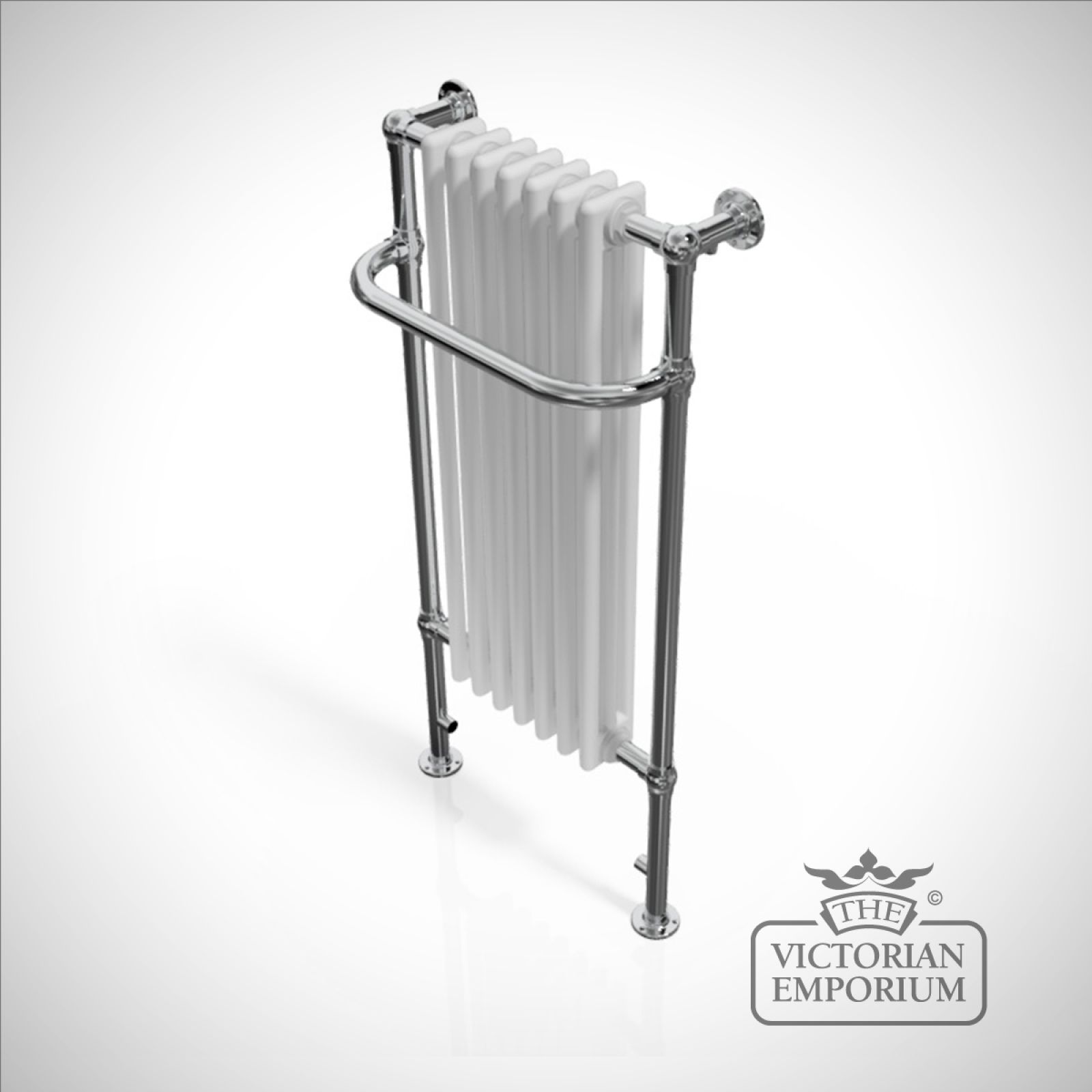 Cass classic tall heated towel rail 1130x553mm in a chrome finish
