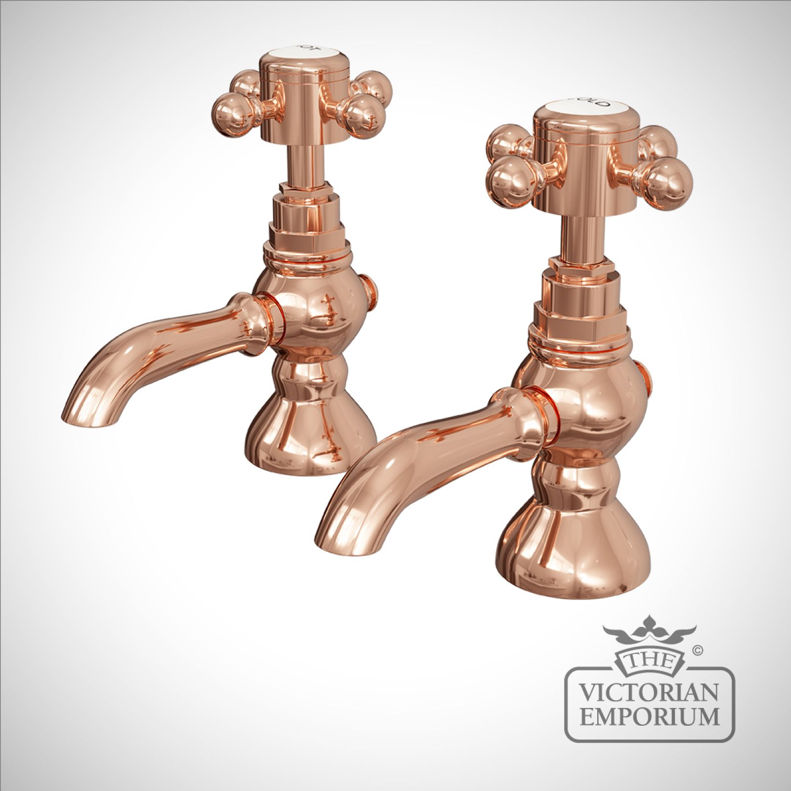 Traditional basin taps in rose gold Basin Taps