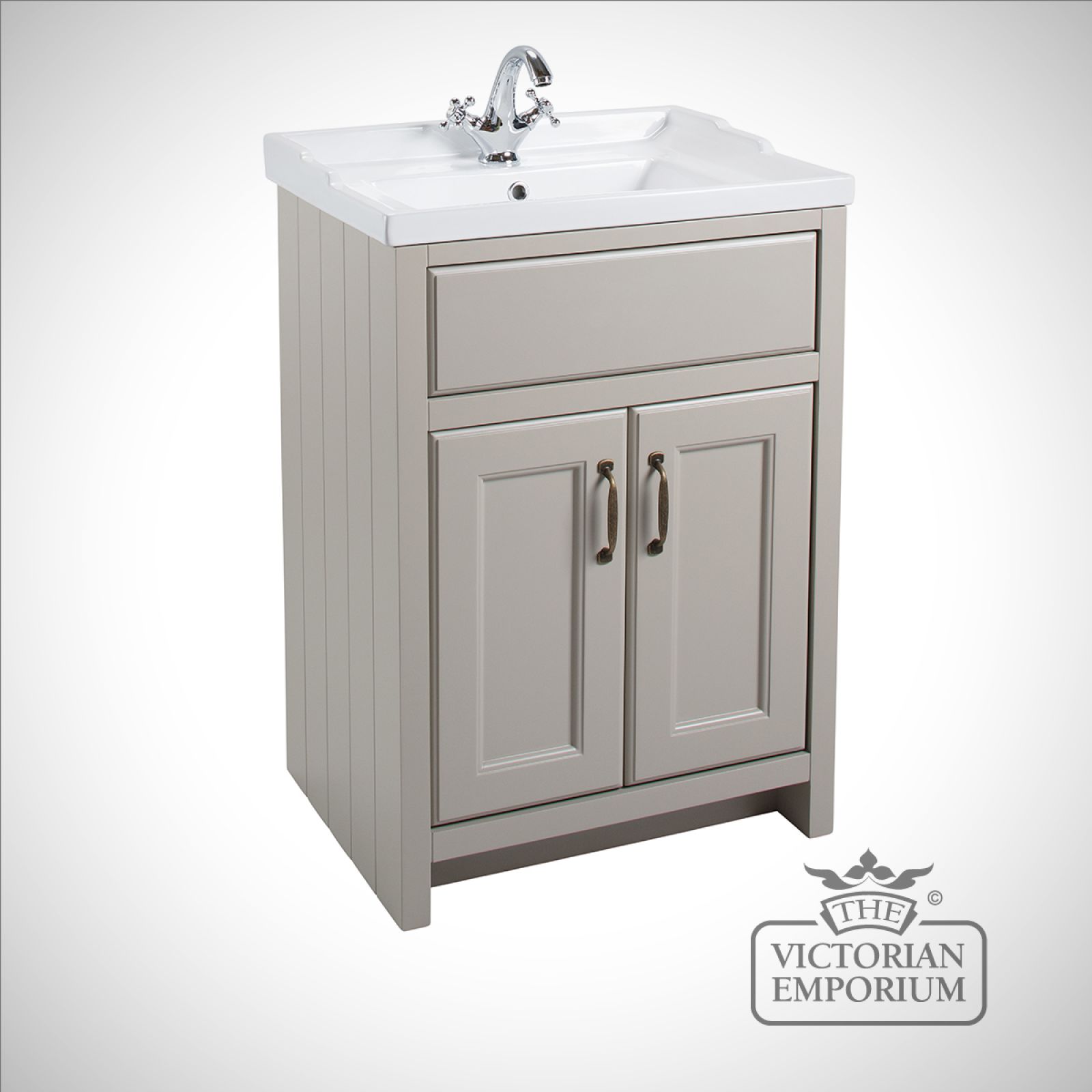 Cass Classic Cloakroom freestanding basin unit with doors