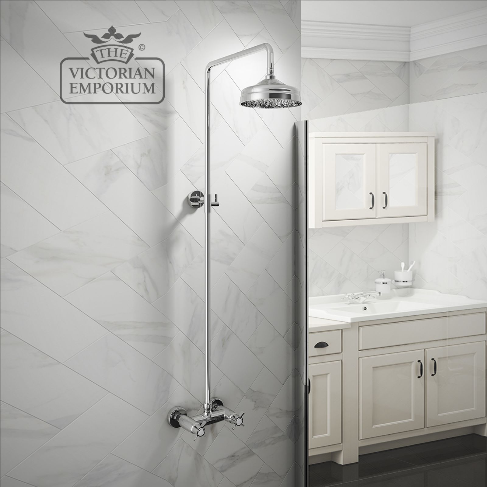 Buxton traditional thermostatic shower set