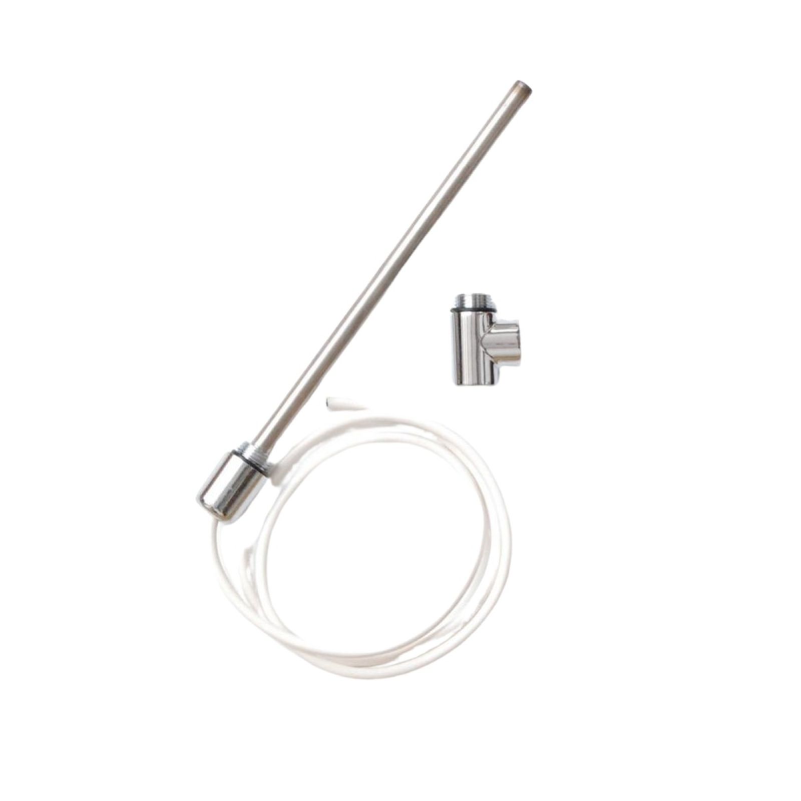 Dual Fuel Electric element with 1.2m cable & white/chrome cap - 100-600 Watts