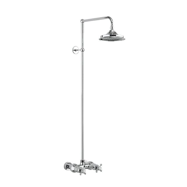Dorset Thermostatic Exposed Shower Bar Valve Single Outlet with Rigid Riser and Swivel Shower Arm