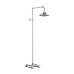 Thermostatic Exposed Shower Bar Valve Single Outlet With Rigid Riser And Swivel Shower Arm With 6 Inch Rose Bef1s