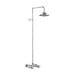 Thermostatic exposed shower bar valve single outlet with rigid riser and swivel shower arm with 6 inch rose bef1s