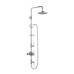 Thermostatic Exposed Shower Valve Two Outlet,rigid Riser, Swivel Shower Arm, Handset  Holder With Hose With 6 Inch Rose Bf3s