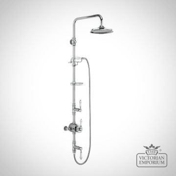 Stowe Thermostatic Exposed Shower Valve Single Outlet with Fixed Shower Arm with 6 inch rose